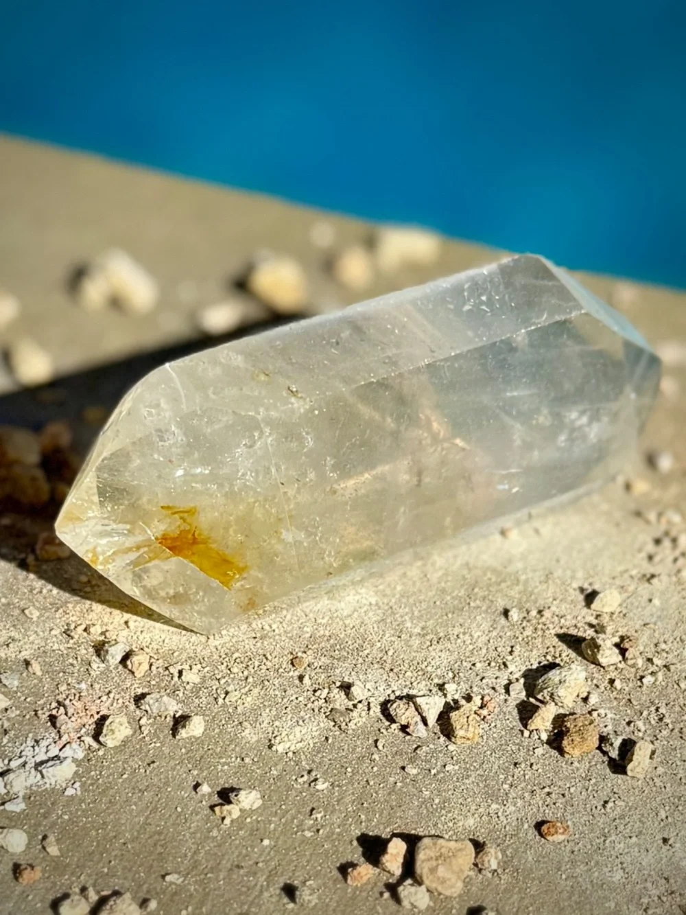 Double Terminated Madagascar Clear Quartz Palm Crystal/Double Pointed Wand
